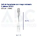 Set de tenedores con mago redondo 6 piezas 18*2.5