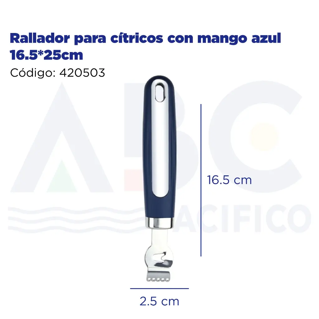 Rallador para cítricos con mango azul 16.5*2.5cm