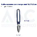 Quita escamas con mango azul 19.5*2.7cm