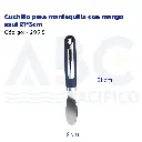 Cuchillo para mantequilla con mango azul 21*3cm