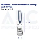 Rallador de acero inoxidable con mango azul 24*6cm