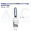 Rallador de acero inoxidable con mango azul 24*6cm