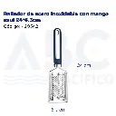 Rallador de acero inoxidable con mango azul 24*6.3cm