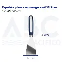 Espátula plana con mango azul 23*6cm
