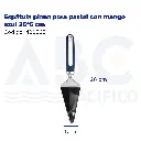 Espátula plana para pastel con mango azul 26*6 cm
