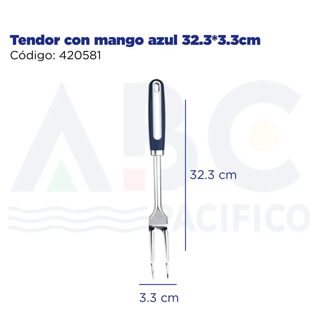 Tendor con mango azul 32.3*3.3cm