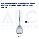 Espátula ranurada inclinada con mango ovalado de acero inoxidable 35*8cm