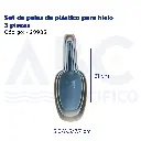 Set de palas de plástico para hielo 3 piezas