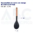 Espumadera de nylon con mango de madera 33*7cm