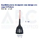 Espátula plana de naylon con mango oro rosa 34*9.5cm