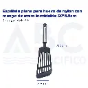 Espátula plana para huevo de nylon con mango de acero inoxidable 30*8.5cm