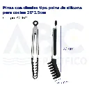Pinza con dientes tipo peine de silicona para cocina 26*3.5cm