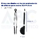 Pinza con dientes en forma semiredonda de silicona para cocina 32.4*4.9cm