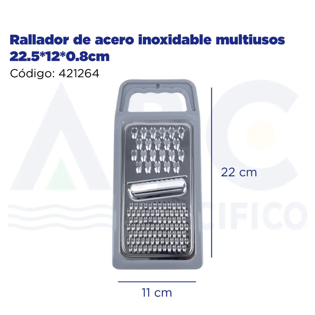Rallador de acero inoxidable multiusos 22.5*9*0.8cm