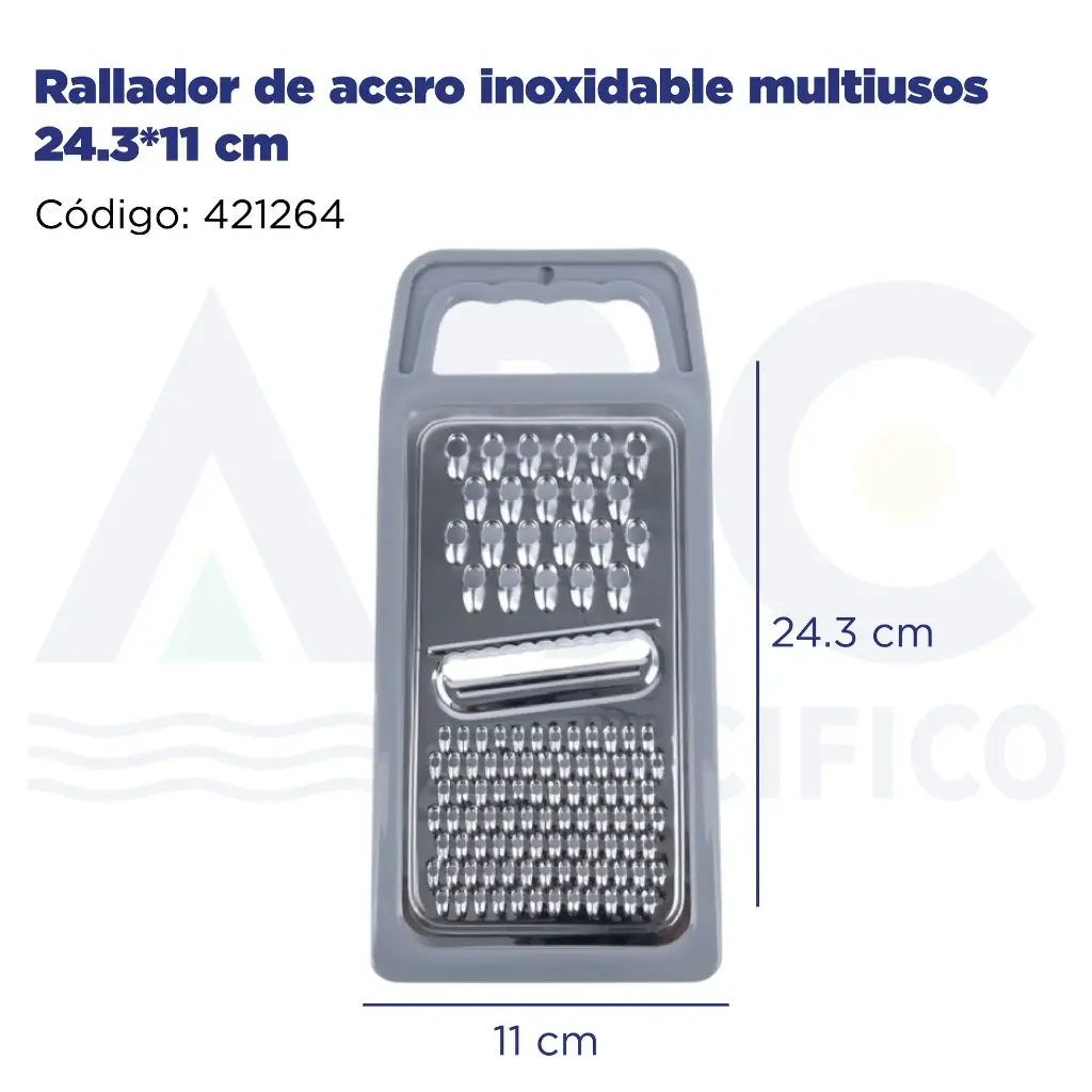 Rallador de acero inoxidable multiusos 24.3*11cm
