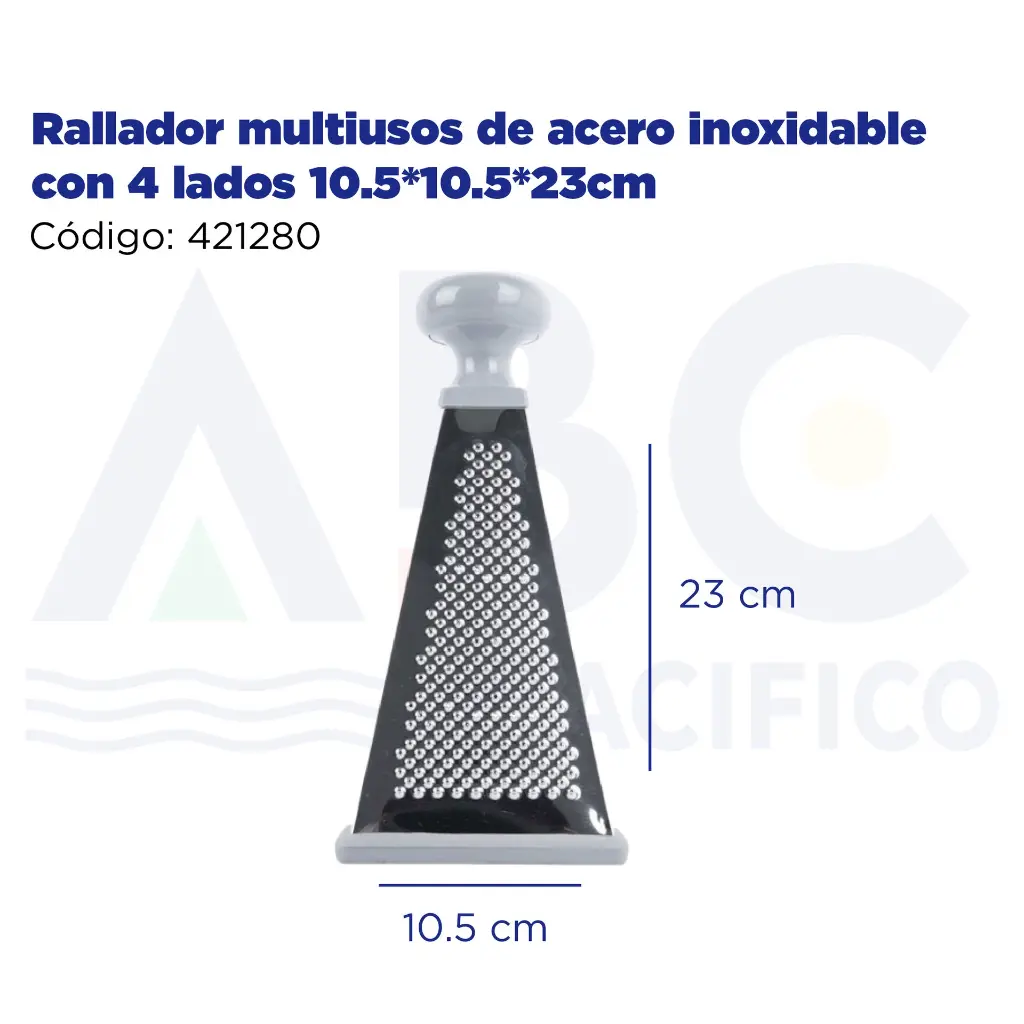 Rallador multiusos de acero inoxidable con 4 lados 10.5*10.5*23cm