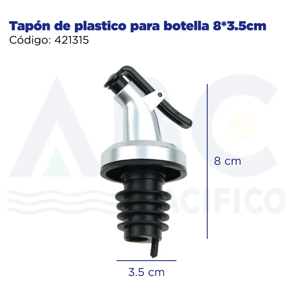 Tapón de plastico para botella 8*3.5cm