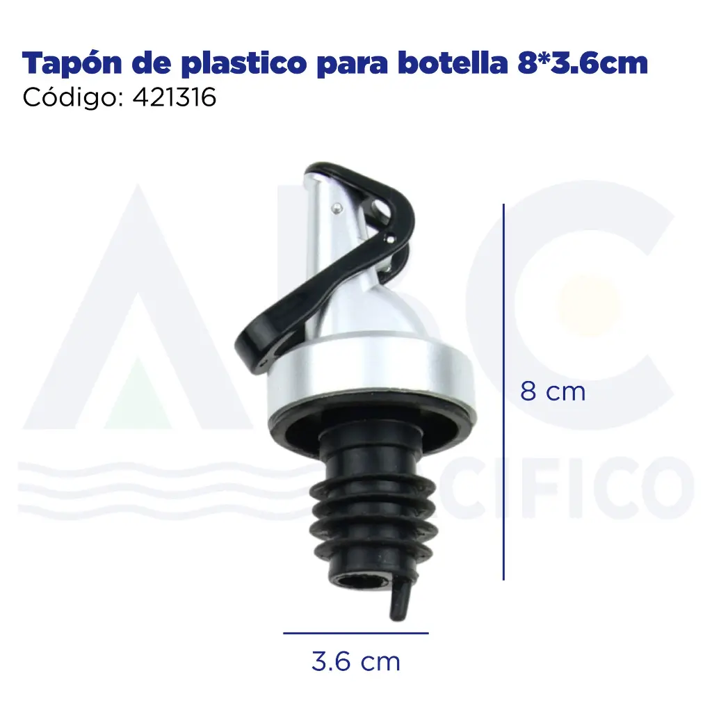 Tapón de plastico para botella 8*3.6cm