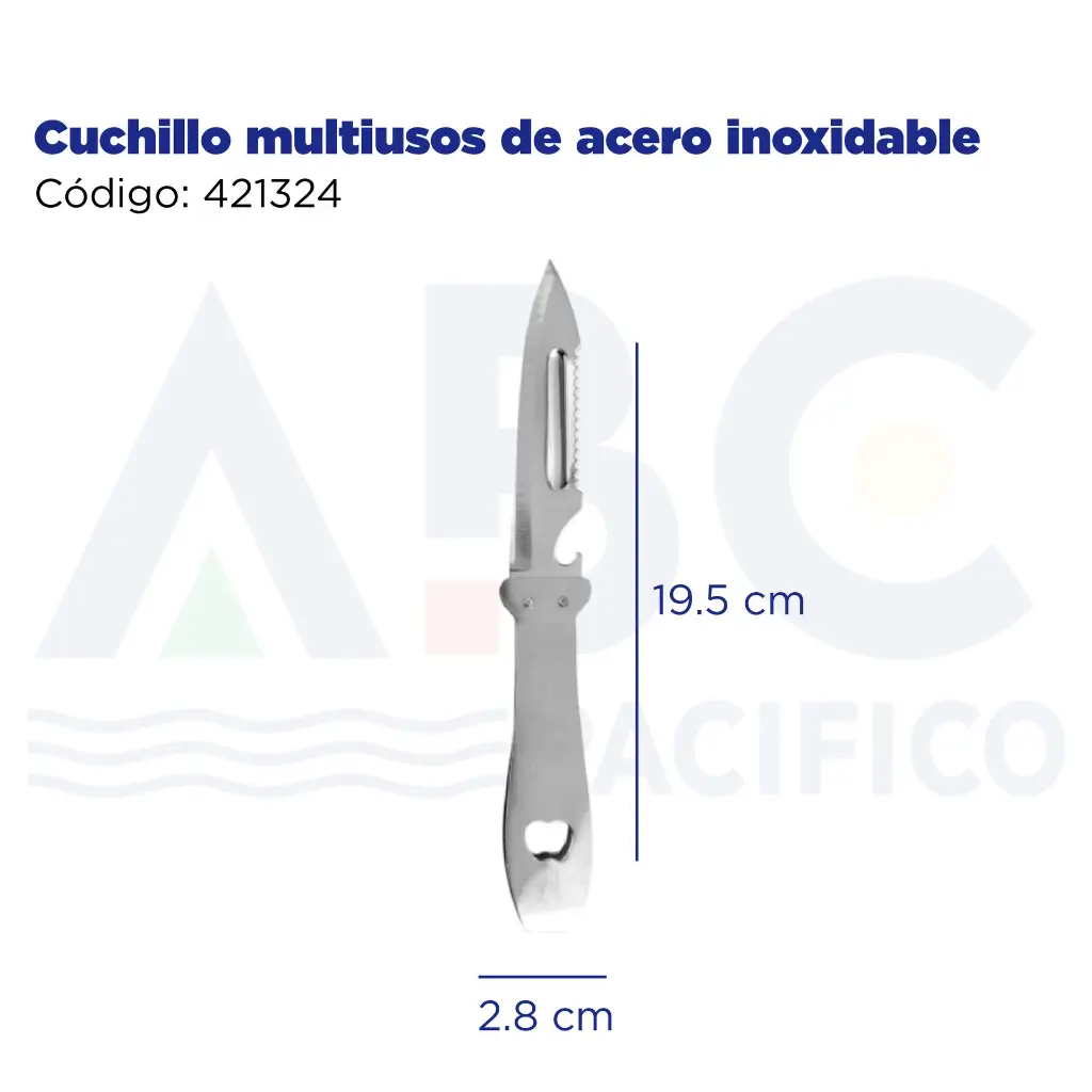 Cuchillo multiusos de acero inoxidable