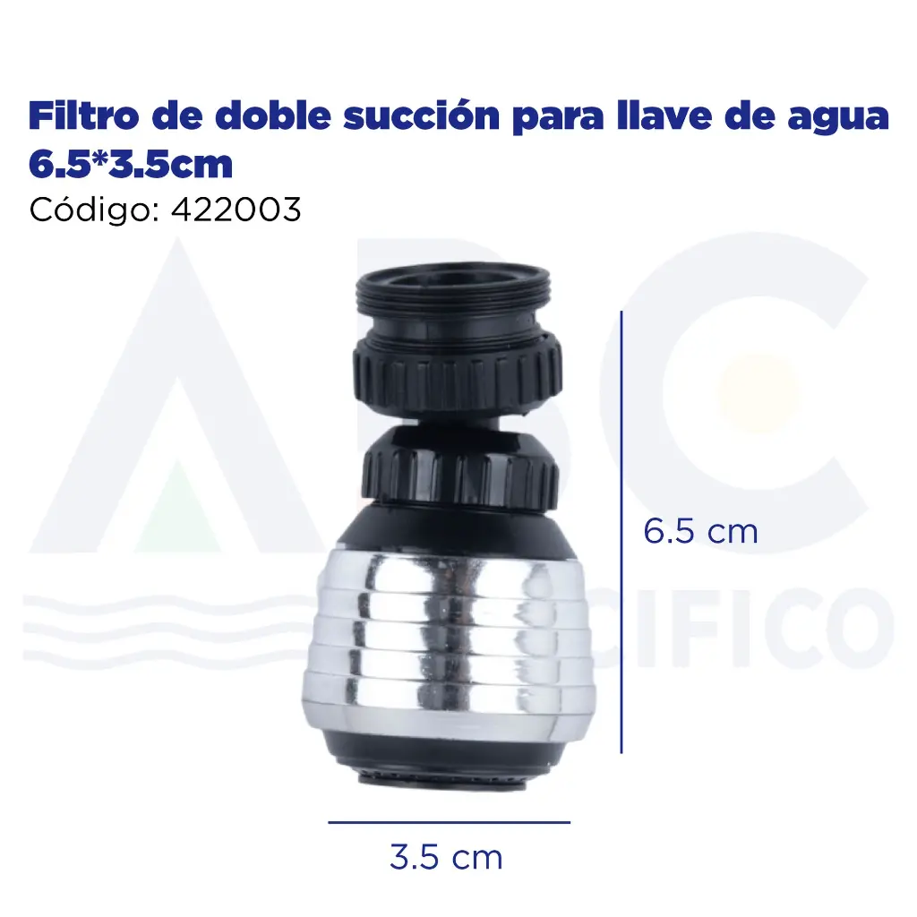 Filtro de doble succión para llave de agua 6.5*3.5cm