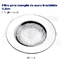 Filtro para desagüe de acero inoxidable 6.5cm