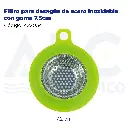 Filtro para desagüe de acero inoxidable con goma 7.5cm