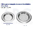 Filtro para desagüe de acero inoxidable 7.5 y 6cm