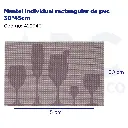 Mantel individual rectangular de pvc 30*45cm