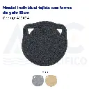 Mantel individual tejido con forma de gato 18cm