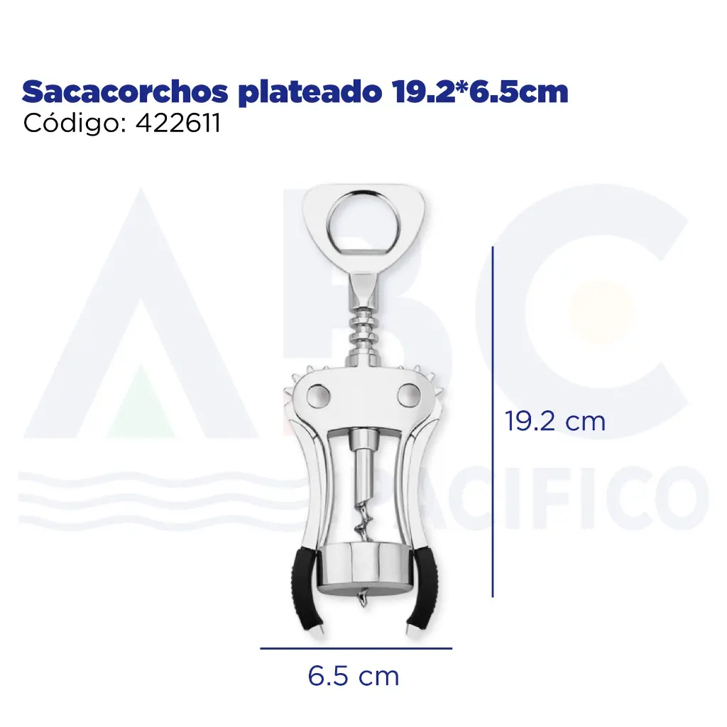 Sacacorchos plateado 19.2*6.5cm
