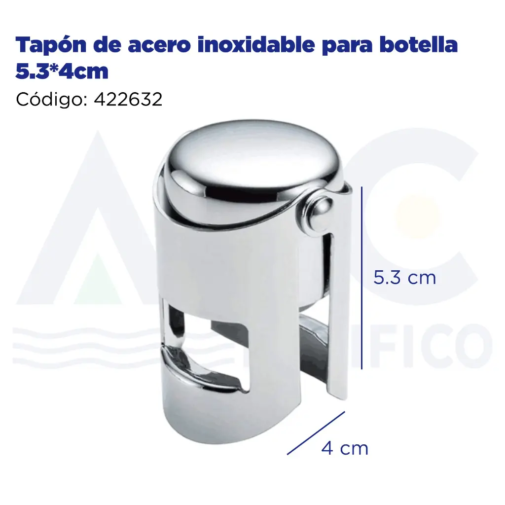 Tapón de acero inoxidable para botella 5.3*4cm