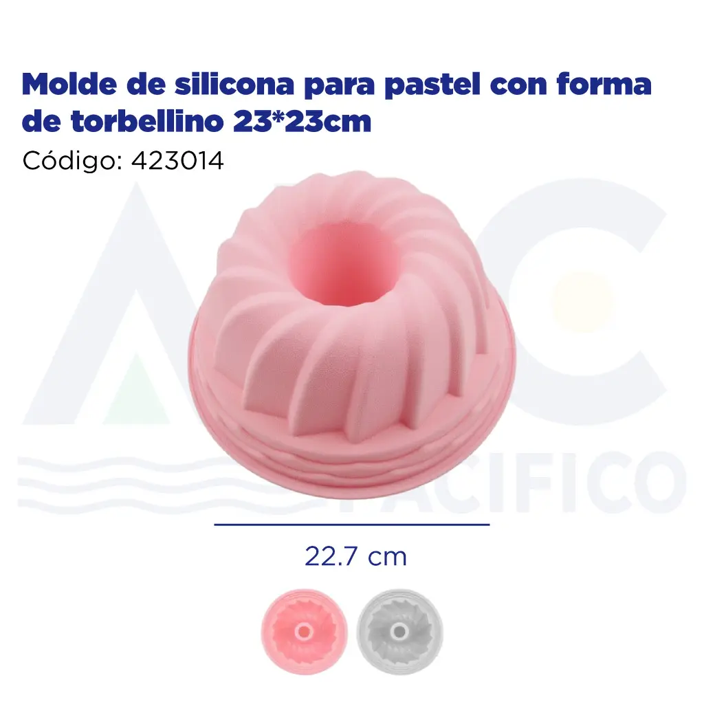 Molde de silicona para pastel con forma de torbellino 23*23cm