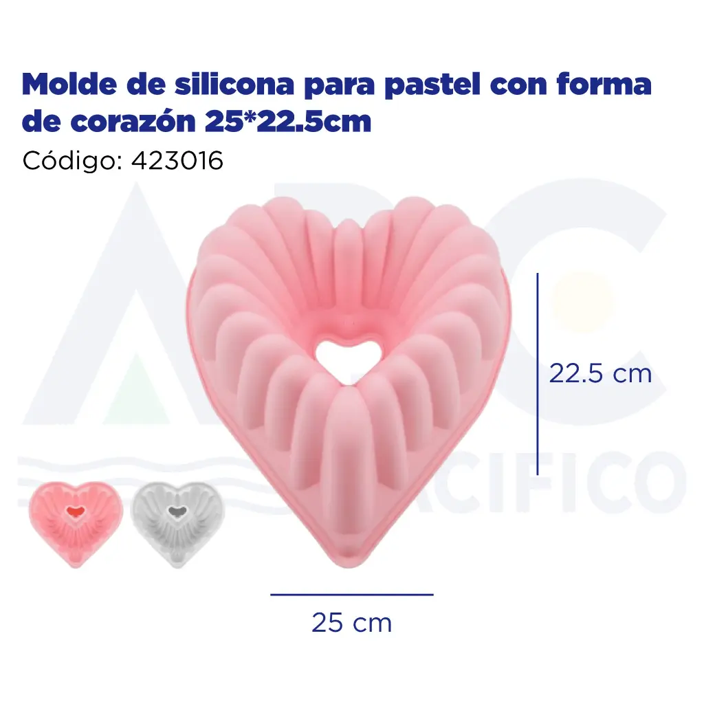 Molde de silicona para pastel con forma de corazón 25*22.5cm