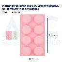 Molde de silicona para pastel con figuras de semiesfera 8 cavidades 