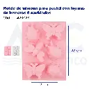 Molde de silicona para pastel con figuras de insectos 6 cavidades