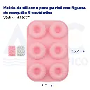 Molde de silicona para pastel con figuras de rosquilla 6 cavidades