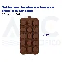 Moldes para chocolate con formas de animales 15 cavidades