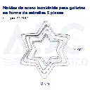 Moldes de acero inoxidable para galletas en forma de estrellas 5 piezas