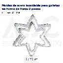 Moldes de acero inoxidable para galletas en forma de flores 2 piezas