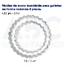 Moldes de acero inoxidable para galletas en forma redonda 2 piezas