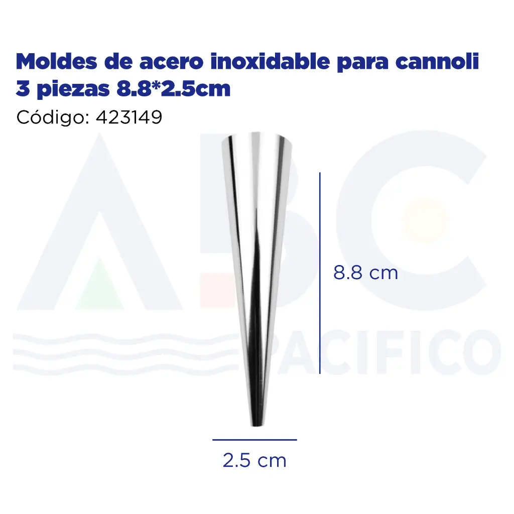 Moldes de acero inoxidable para cannoli 3 piezas 8.8*2.5cm