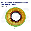 Moldes de plástico con forma redonda para galletas 6 piezas