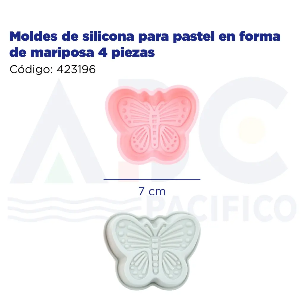 Moldes de silicona para pastel en forma de mariposa 4 piezas