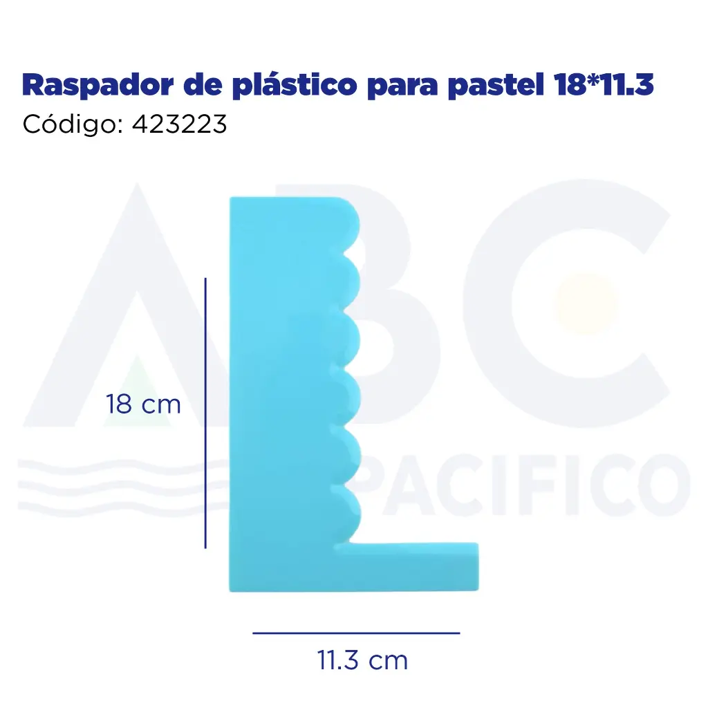 Raspador de plástico para pastel 18*11.3