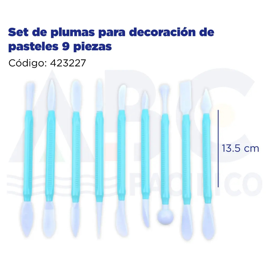Set de plumas para decoración de pasteles 9 piezas