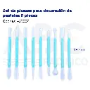 Set de plumas para decoración de pasteles 9 piezas