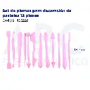 Set de plumas para decoración de pasteles 12 piezas