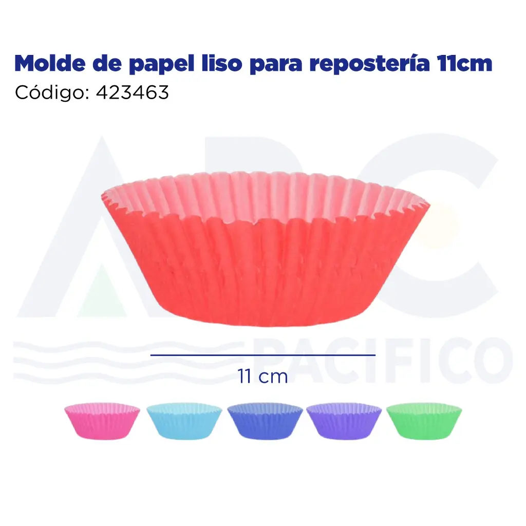 Molde de papel liso para repostería 11cm