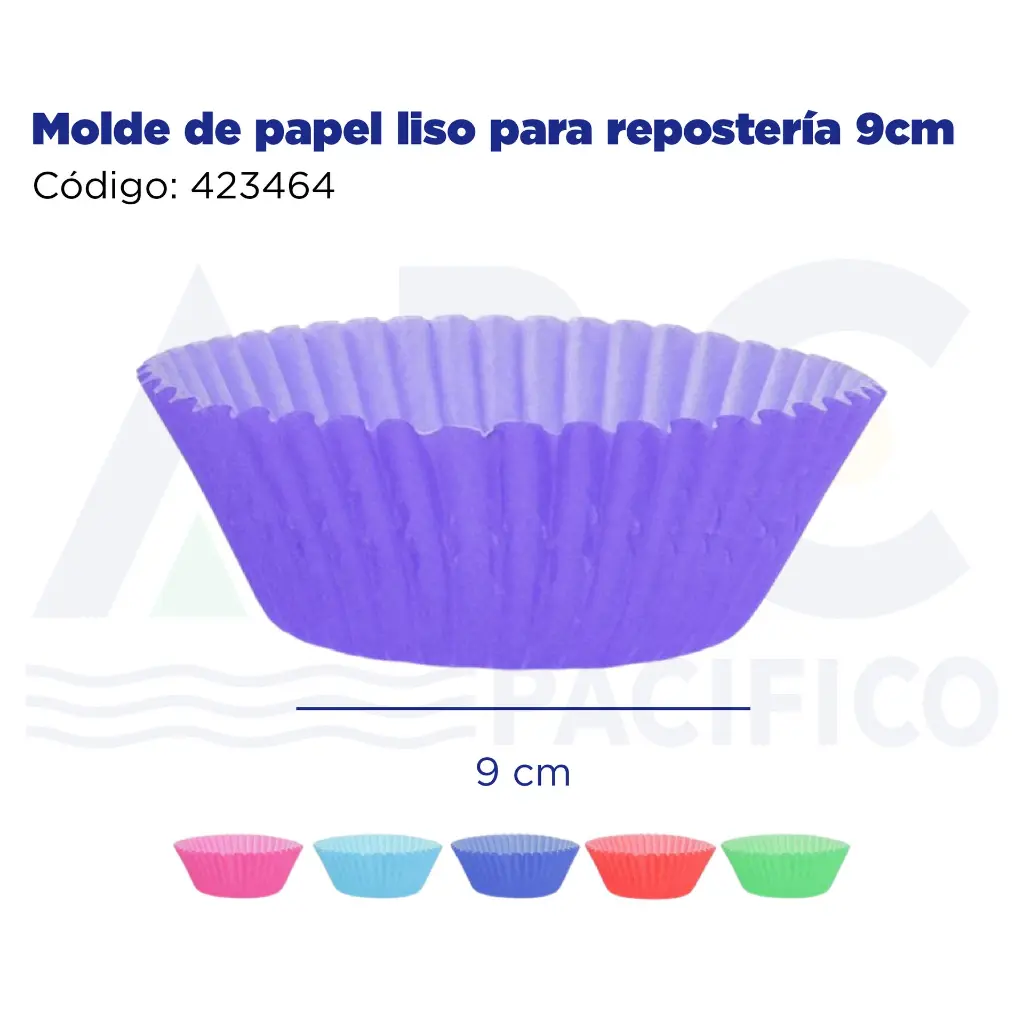 Molde de papel liso para repostería 9cm