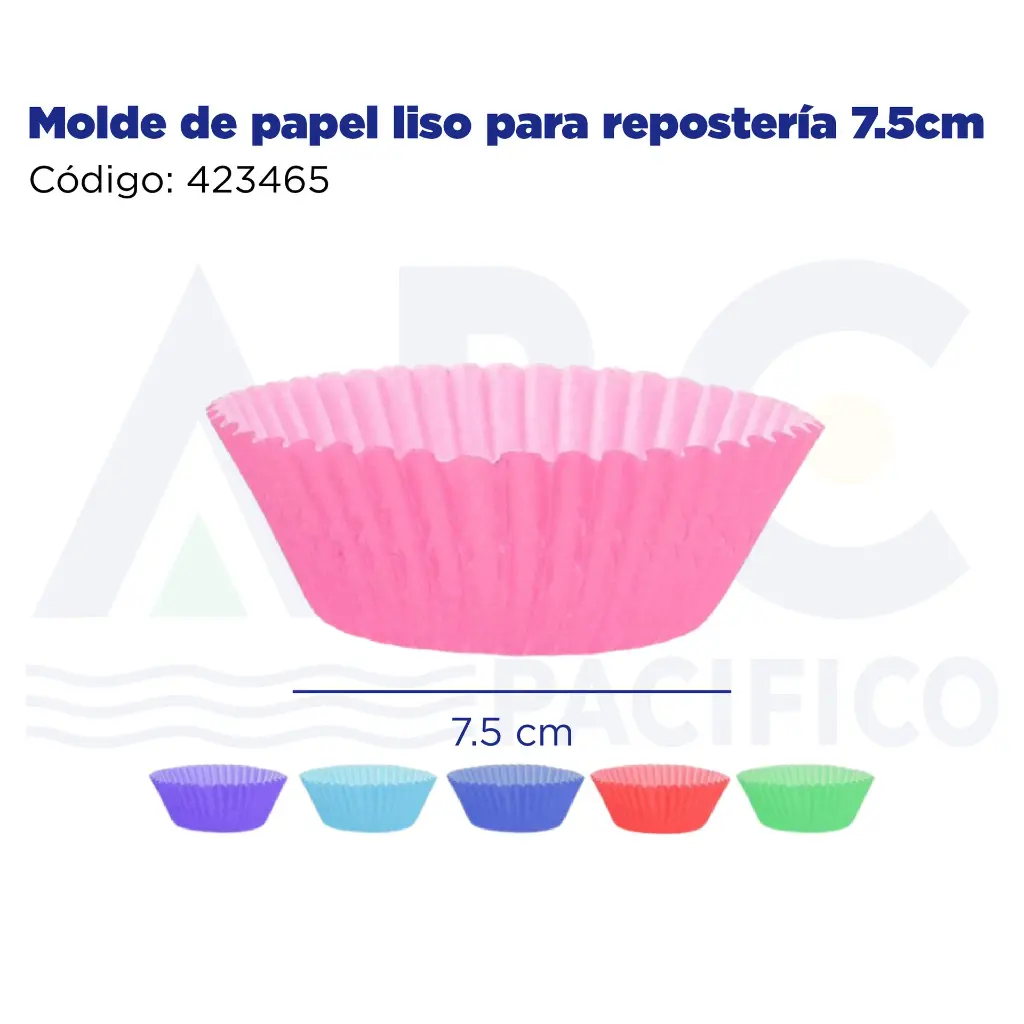 Molde de papel liso para repostería 7.5cm